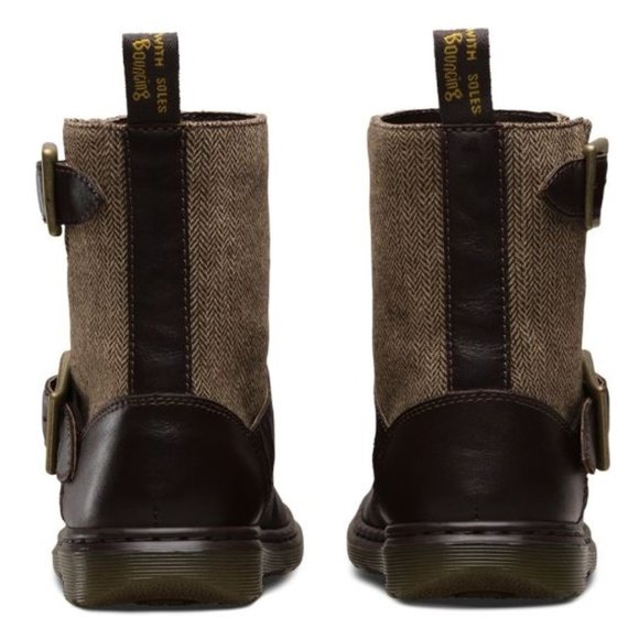 Dr. Martens Docs Gayle brown tweed/leather moto boot * NWOB * size 11 US 9 UK - Picture 5 of 11